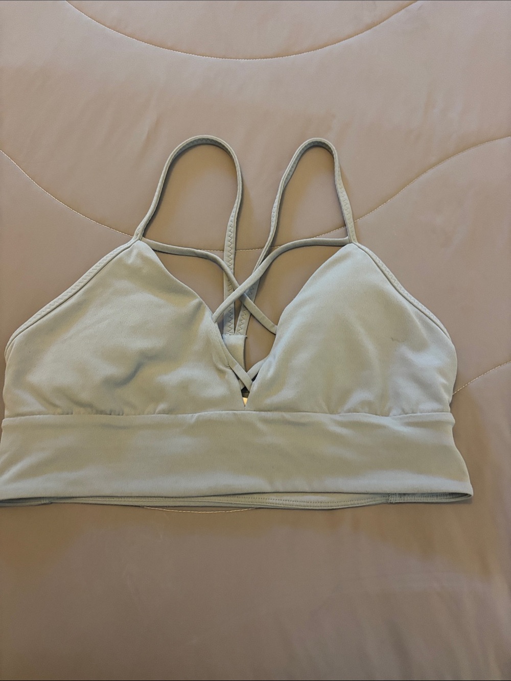 lululemon athletica Light Sage Crisscross Sports Bralette